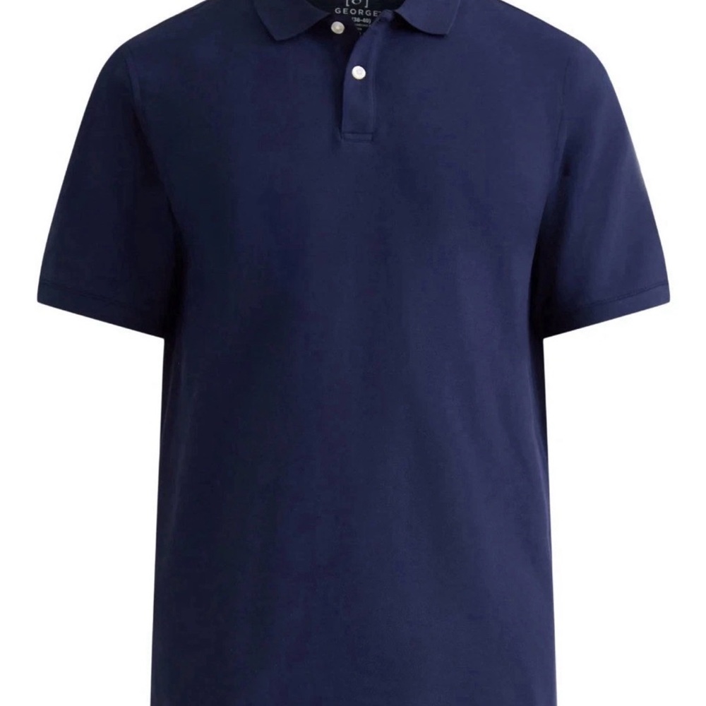 NWT George Men’s 3XL Pique Polo Shirt Short Sleeve • Dark Navy